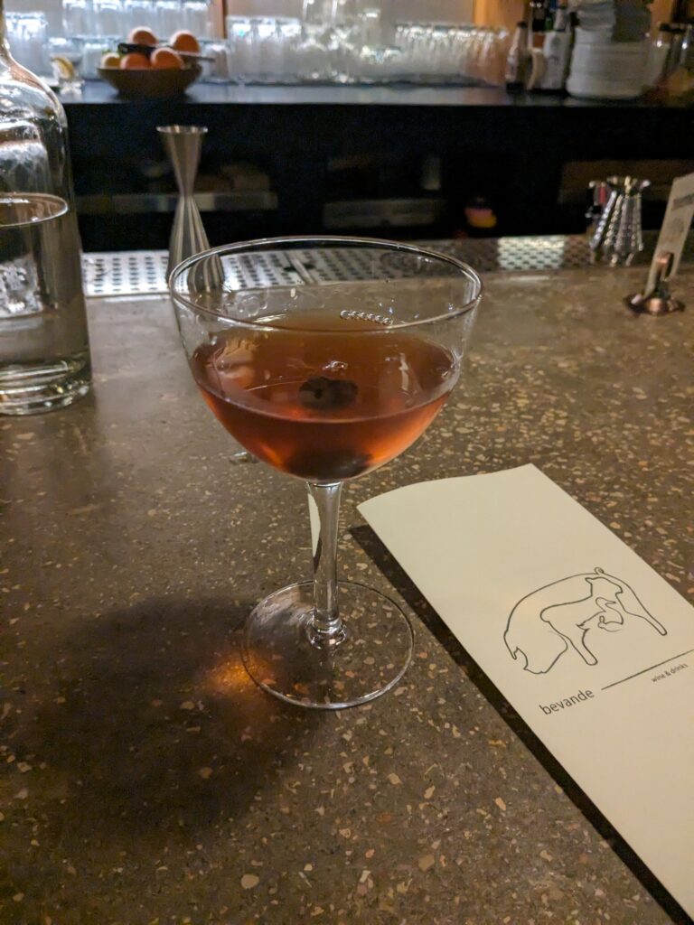 A cocktail at the bar at Intero, one of the participating businesses for the Heywood Hotel's Austin Summer Staycation package.