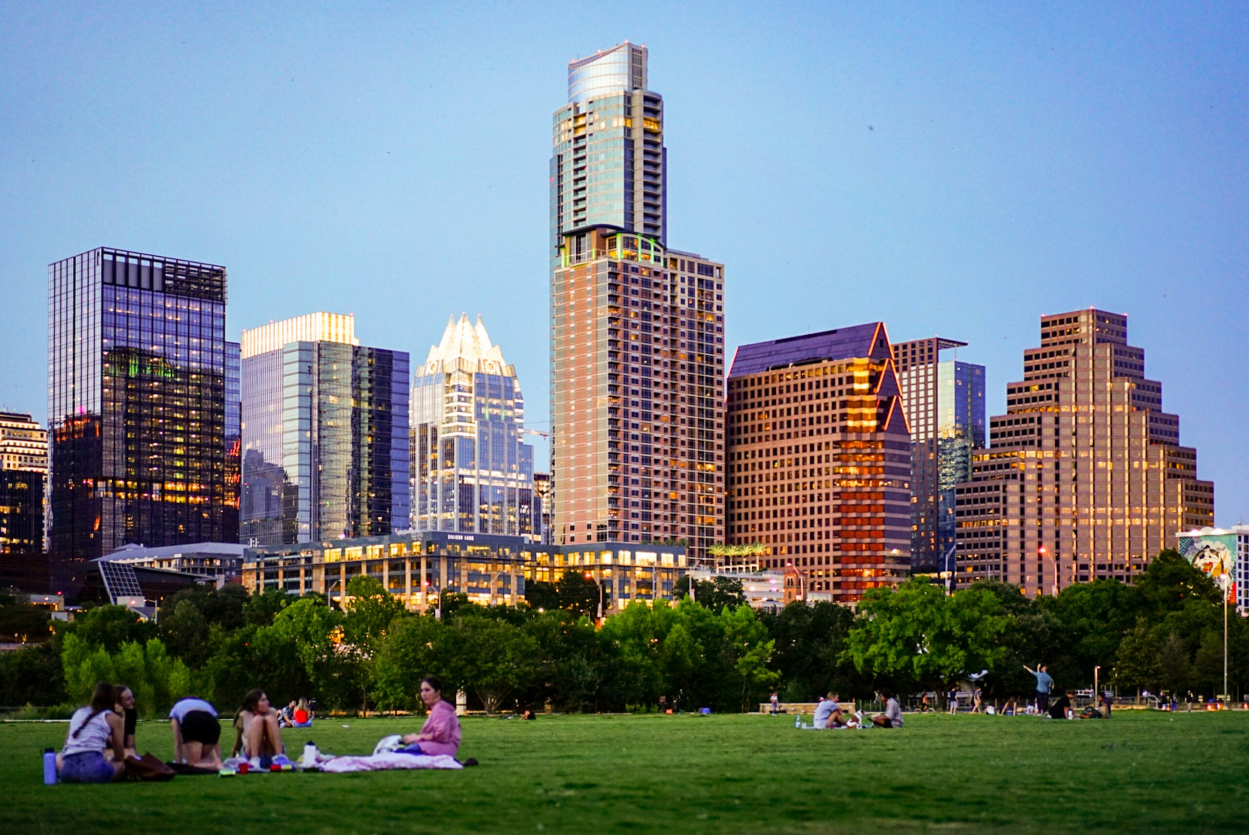 Austin in October city skyline